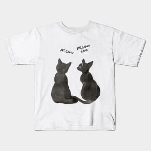 Black cats, meow Kids T-Shirt